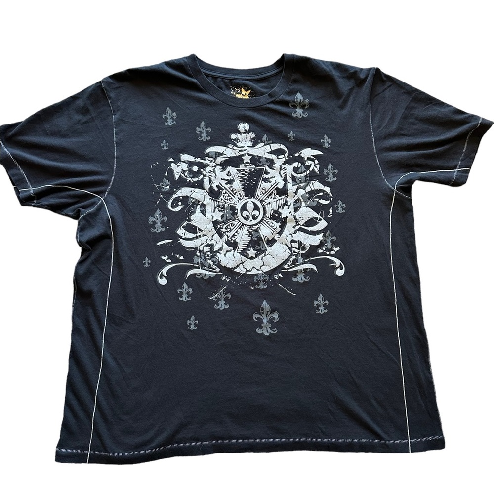 J. Campbell Los Angeles Black/White XXL Short Sleeve Crew Neck T-shirt